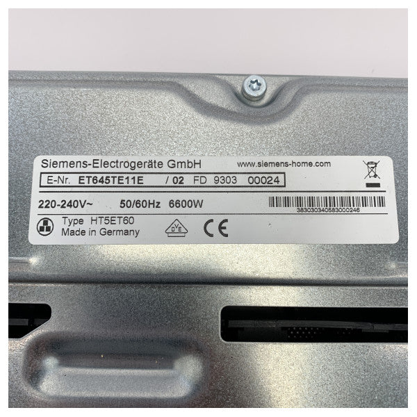 USADO Placa de vitrocerâmica de 4 bicos Siemens 57 x 50 cm - ET645TE11E