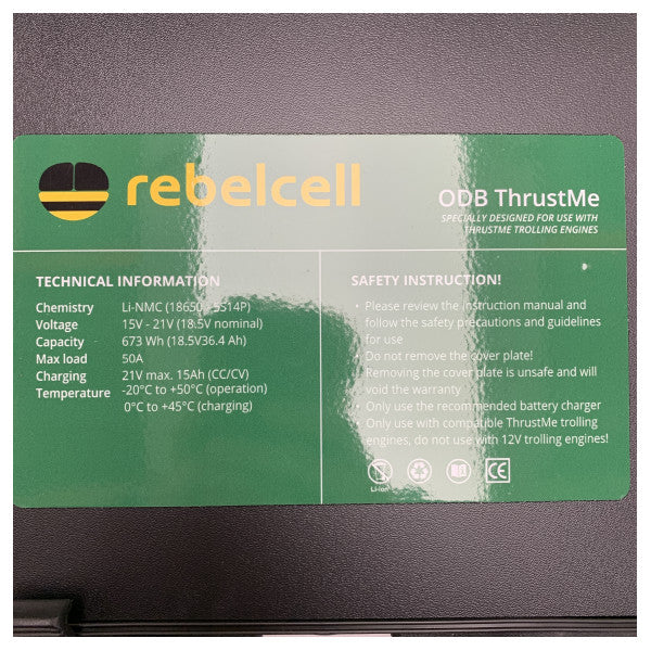 Rebelcell ThrustMe Outdoorbox 18.5V 36.4Ah Akku - 18036ODBTM