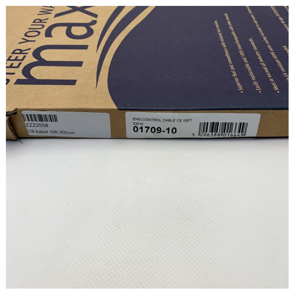 Cabo de controlo do motor marítimo Maxflex 01709-10 C8 - Durável, resistente aos raios UV e às intempéries para um funcionamento suave do motor