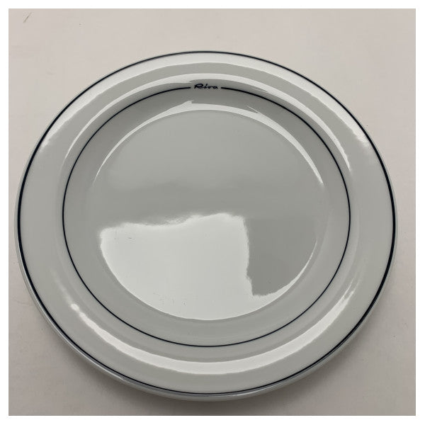 Riva 210 mm Hochwertige emaillierte Stahlteller im Riva-Stil � Langlebiges Marinegeschirr 6er-Set