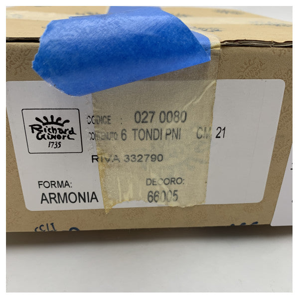 Riva 210 mm Hochwertige emaillierte Stahlteller im Riva-Stil � Langlebiges Marinegeschirr 6er-Set