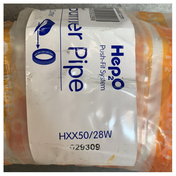 HEP2O 28 mm - 50m Quick Fit Connection Water Hose White - Hxx50 / 28W