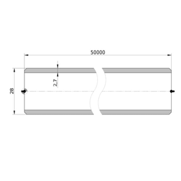 HEP2O 28 mm - 50m Quick Fit Connection Water Hose White - Hxx50 / 28W