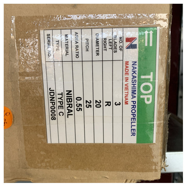 Hélice Nakashima tipo C de 3 pás 20 x 25 RH 40 mm