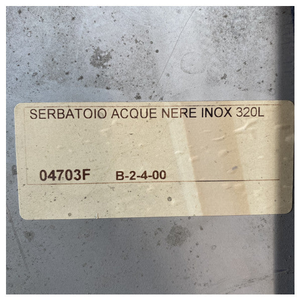 VIP srl 320L гориво от неръждаема стомана | резервоар за отпадъчни води