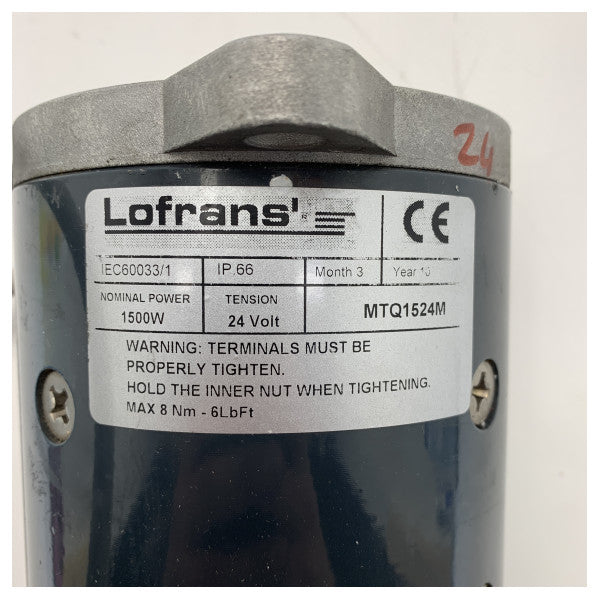 Motore elettrico per verricello Lofrans 24V | 1500W - MTQ1524M
