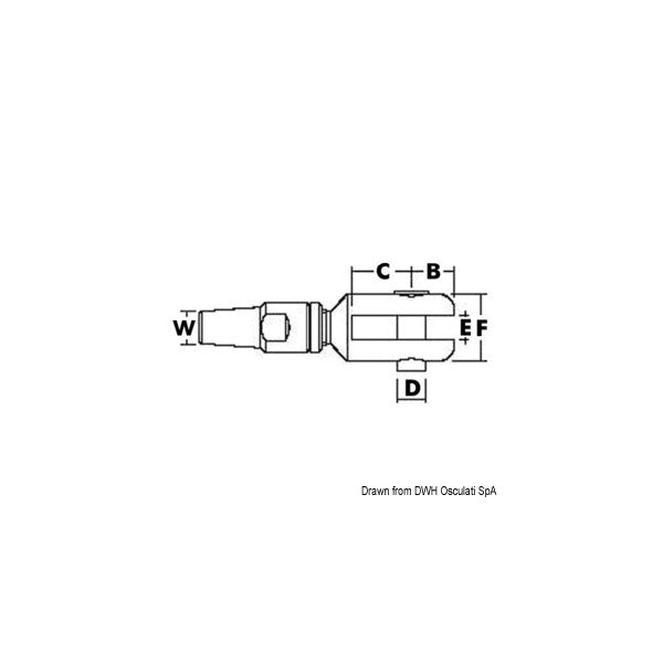 Marine Grade 12mm Gabelterminal - Korrosionsbeständiger Edelstahlstecker für Marineanwendungen