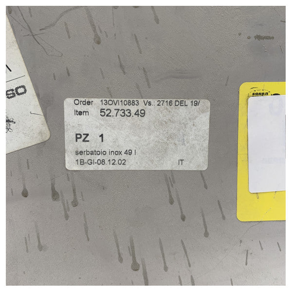 Паливний бак Osculati з нержавіючої сталі 49 л - 52.733.49