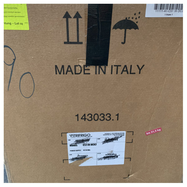 Vitrifrigo C51 IX OC2 51L Kompressor kjøleskap 12/24V rustfritt stål