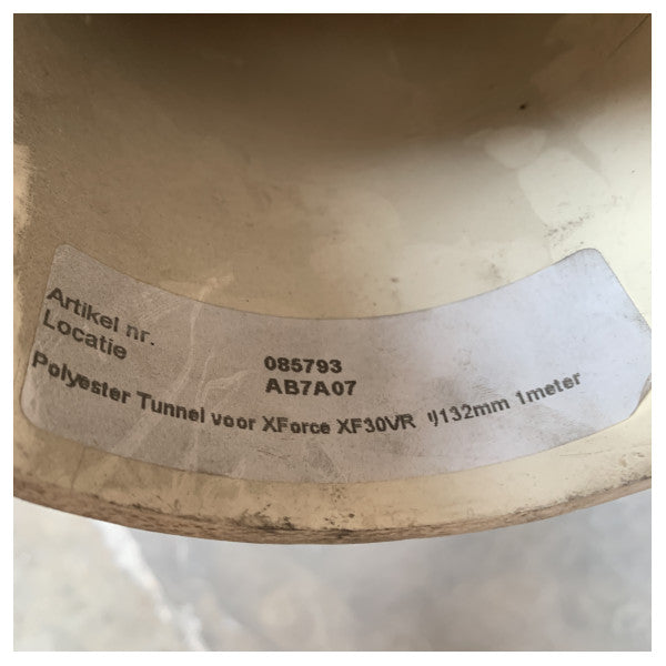 Engbo GRP bovpropellertunnel hvid D132 x L1000 mm - 085793