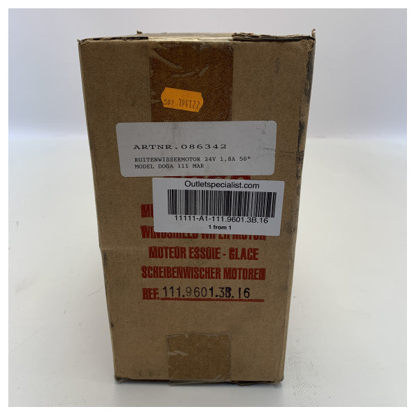 Doga 111 MAR 24V мотор за чистачки черен 50 градуса - 111.9601.3B.16