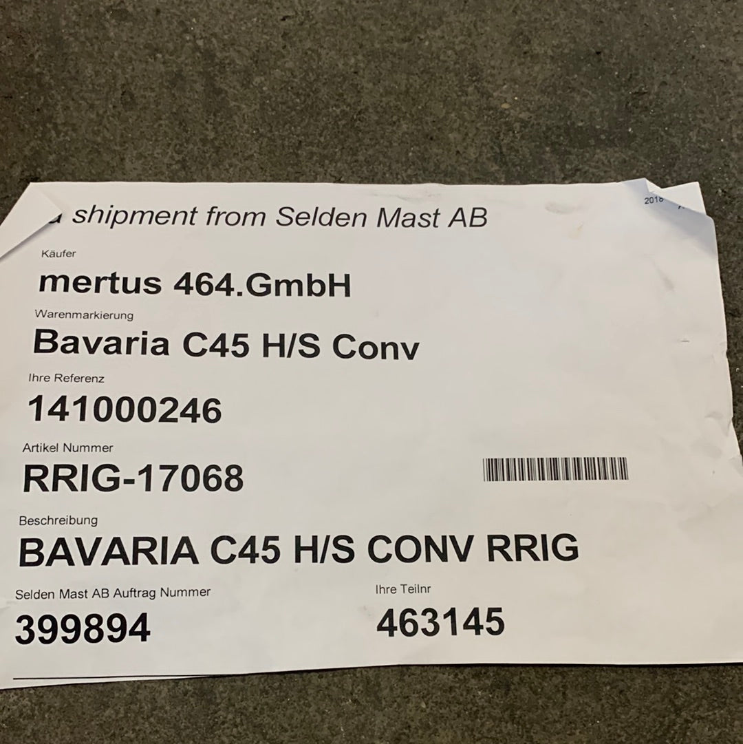 Конвенционална платформа Selden за Bavaria C45 H/S