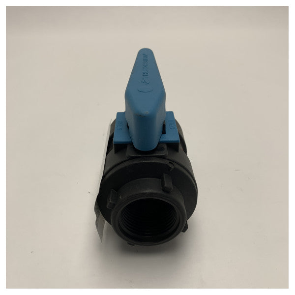 Trudesign 1-BSP 1 ίντσας μαύρη πλαστική σφαιρική βαλβίδα 1-BSP