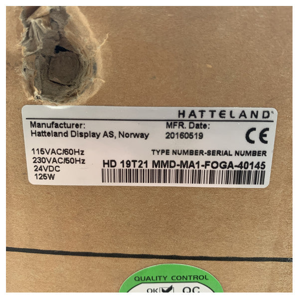 Hatteland HD 19T21 MMD-MA1 19インチタッチスクリーンマリンディスプレイ