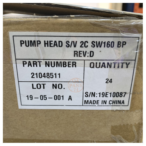 Jabsco Pumphead Тип S/V 2.5C SW150 BP - Запасна частина - 21048511