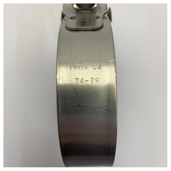 Edelstahl W4 Schwerlast-Schlauchschelle 74-79mm - SX79W4