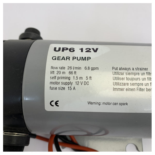 Marco UP6 12V Diesel Gear Transferpumpe 26L/min - 164 060 32