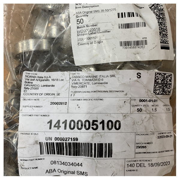 ABA Schlauchschelle Edelstahl W5 - 38-50mm - ABA1250W5