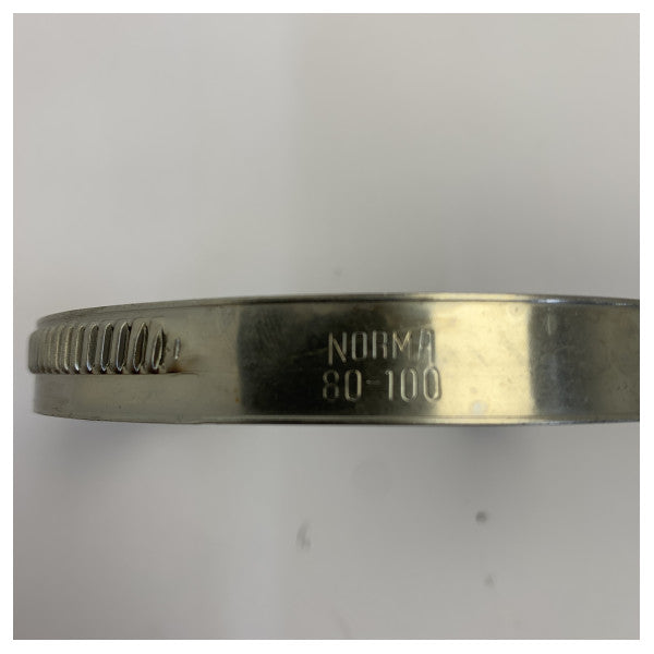 Norma Torro W4 spændebånd rustfrit stål 80-100 mm / 13 mm - Marinekvalitet