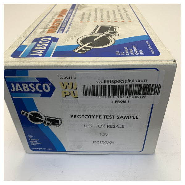 Jabsco 50890 Sort Vand Affaldspumpe 12V