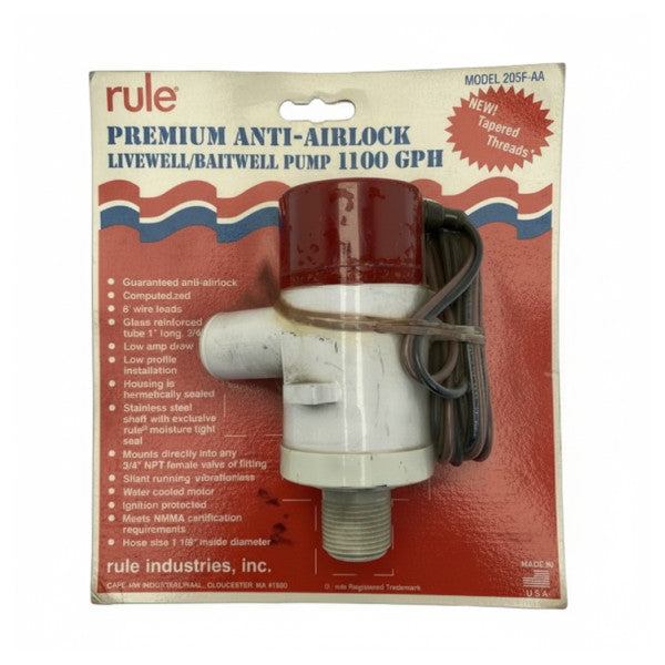 مضخة الحوض Rule 1100 GPH - مضخة بحرية غاطسة - 205F-AA
