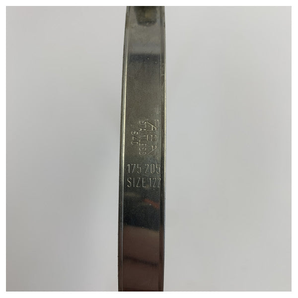 ABA slangeklemme rustfrit stål 304 - 175-205 mm - Inox snekkegevindklemme