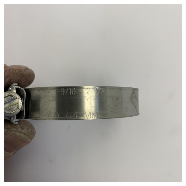 PERFECT Slangeklemme W4 rustfrit stål 40-64 mm - slangeklemme i marinekvalitet