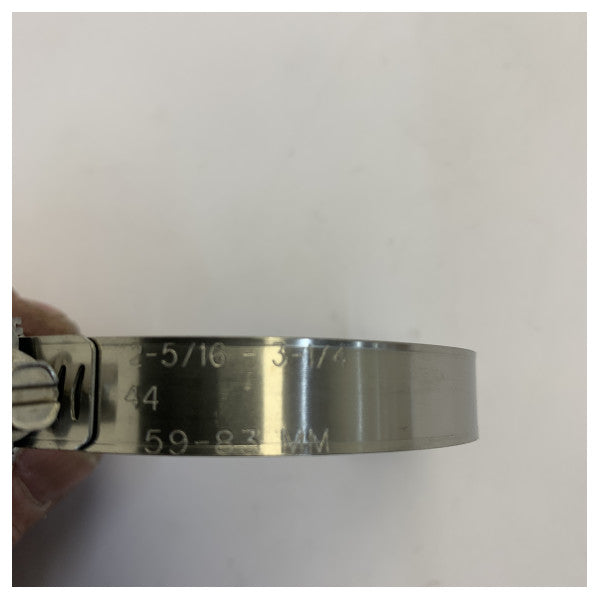 Hose clamp stainless steel W4 59-83mm - Perfect Marine Quality