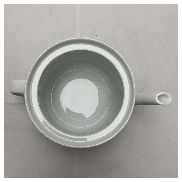 Riva High-Quality Richard Ginori Porcelain Teapot 1.25L - Elegant White Armonia Design for Marine Use