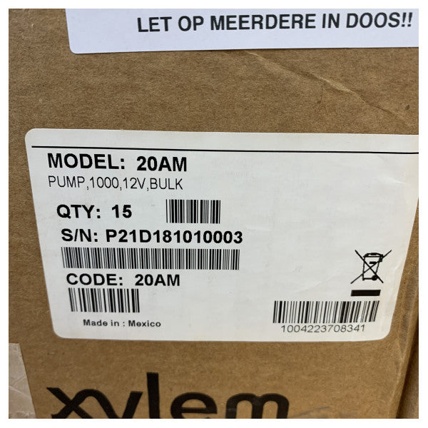 Sääntö 1000 GPH bilgepumppu 12V - 20AM