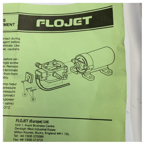 Flojet RLF-seriens reparationssæt - vedligeholdelsessæt til marinepumpe - 20908001A