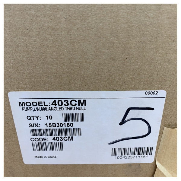 Pompa aeratore Livewell Rule 403CM - 800 GPH - Pompa di sentina marina