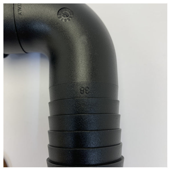 Złącze węża do zbiornika 90° 38mm - W tym uszczelki O