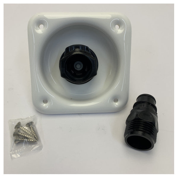 Jabsco Quick Release Deck Connector Bianco - Raccordo a innesto per tubo per yacht - 31910-1200