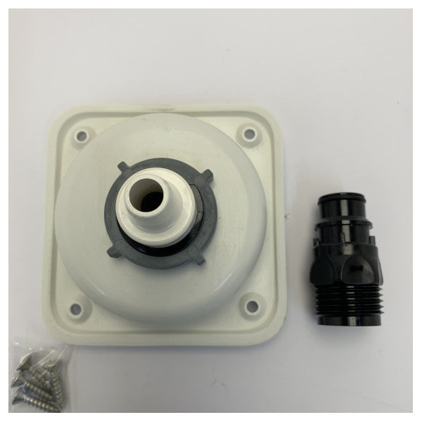 Jabsco Quick Release Deck Connector Bianco - Raccordo a innesto per tubo per yacht - 31910-1200