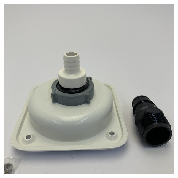 Jabsco Quick Release Deck Connector Bianco - Raccordo a innesto per tubo per yacht - 31910-1200