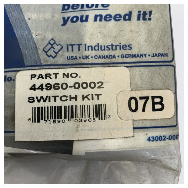 Jabsco 44960-0002 Prekidač za pumpu za vodu - Osvijetljena 2-smerna ploča - 12V