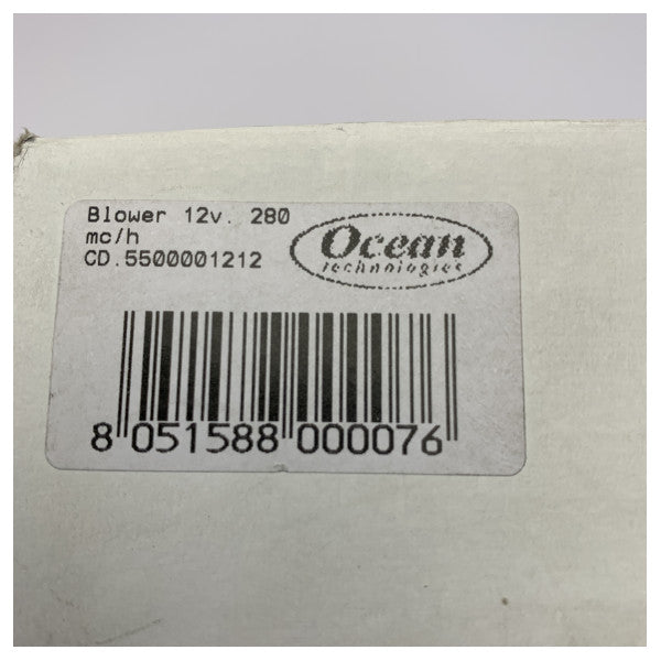 Ocean Technologies Marine Hava Aspiratörü 12V - Hortum ve Izgaralı Havalandırma Kiti