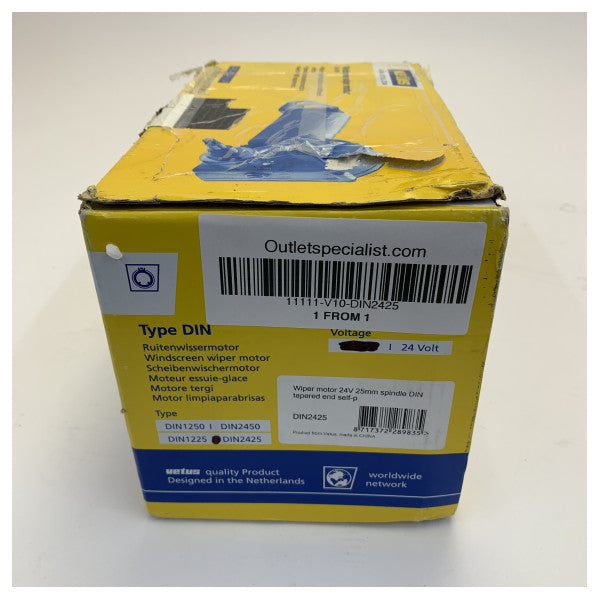 Vetus двигун склоочисника 24V - короткий вал 25 мм 1 дюйм - DIN2425