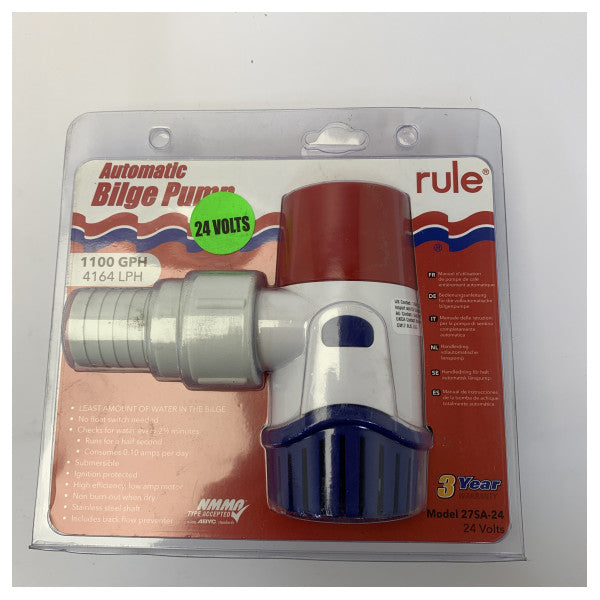 Rule 1100 Bilge Pump 4164 LPH - Marine Submersible Pump