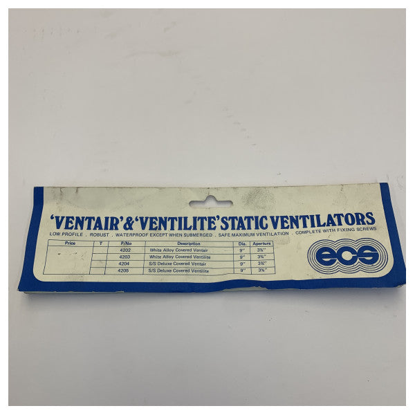 Ventair Paslanmaz Çelik Tekne ve Yat Fanı - Model 4204 - Montaj ile Eksiksiz