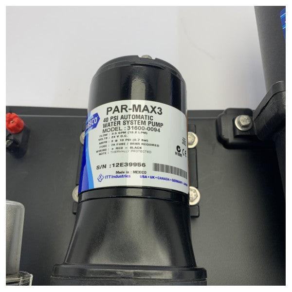 Jabsco 59451-1024 Ultra Max Drinking Water Pump System 24V - 13L/min HP