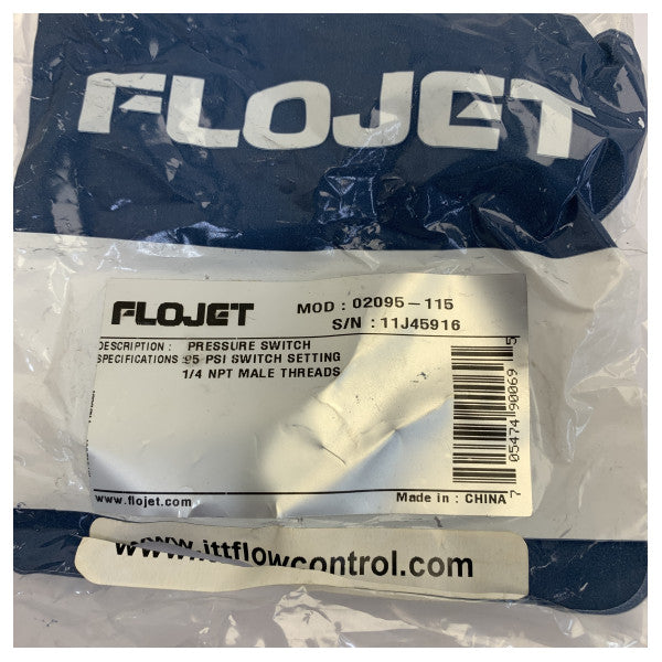 Flojet Basınç Anahtarı Kiti 95 PSI 1/4 NPT - 02095-115