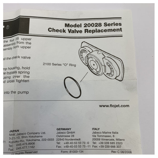 Flojet 20028-035 Valf Haznesi Kiti Viton - Pompa Diyafram Seti