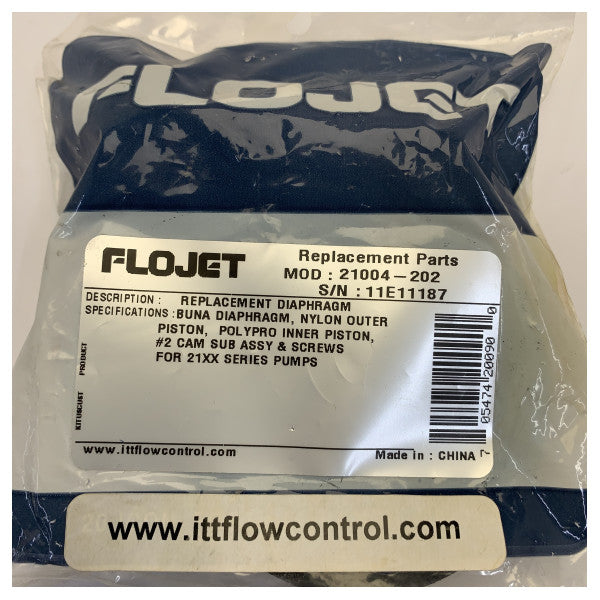 Flojet 21004-202 Diyafram Kiti Buna BUN / 2C PP - Marin Pompa Parçaları