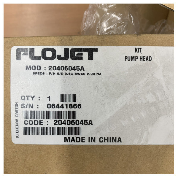 Kit de revisão da cabeça da bomba Flojet 20406045A para a série 3526