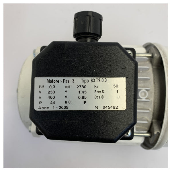 Motore elettrico Motovario per sistema di pompa Flojet - 63-T2-0.3