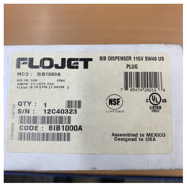 Flojet SW40 Bag-in-Box pumpa za doziranje napitaka 115V - BIB1000A