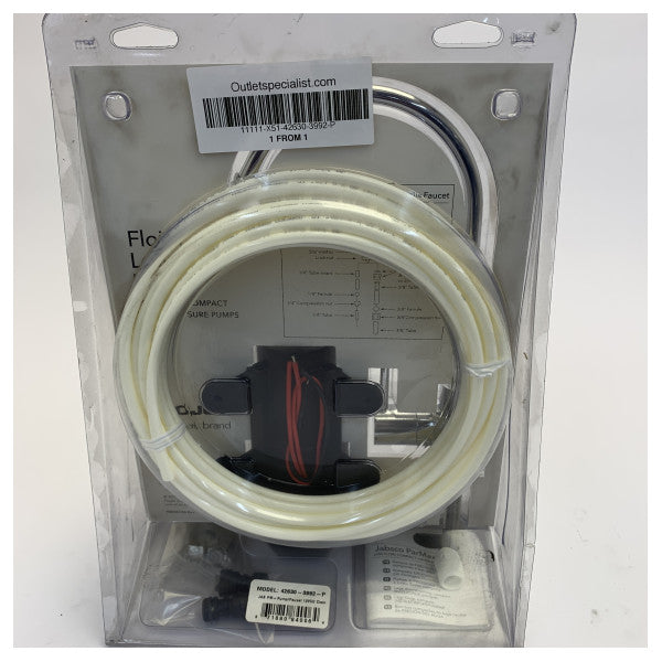 Flojet PAR-Max 1 Plus - 42630-3992 - 12V marin vattentryckspumpkit med kran