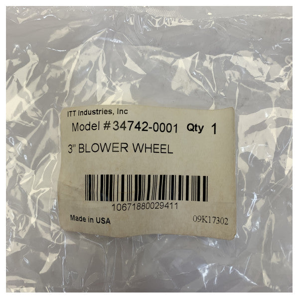 Jabsco 34742-0001 Blower Wheel Kit - Marine Extractor Impeller